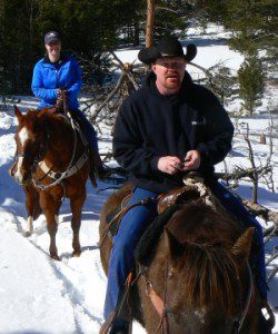 Winter Horseback Ride near Fort Collins