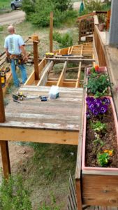 Building the handicapped mounting ramp