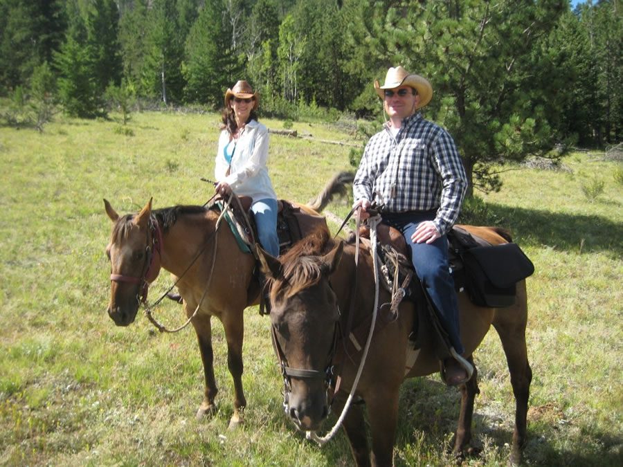Dan & Michelle on dude ranch honeymoon