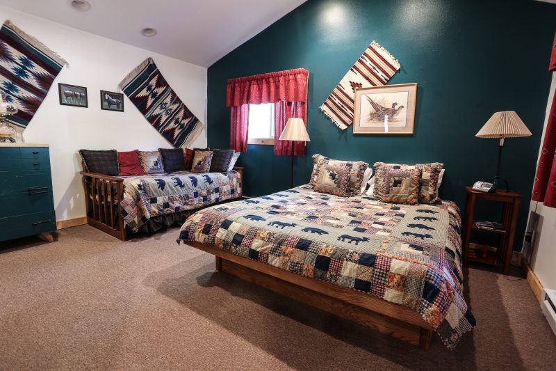 A view of Montana cabin's king room.