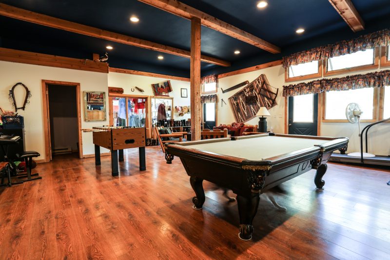A view of the rec room.