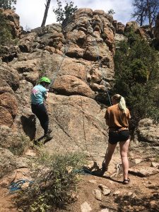 Guests go rock climbing