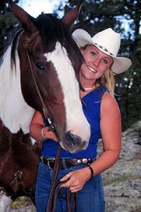 woman with her horse