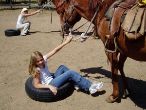 Guest participating in arena games